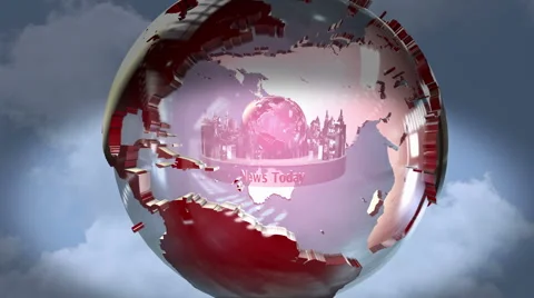 Broadcast earth globe animation Video stock 40390665