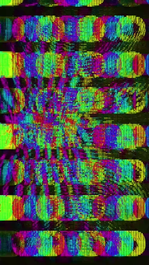 Broadcast error glitch Vertical 60s distortion overlay 4K Stock Footage 330077028