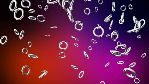Broadcast Falling Hi-Tech Rings, Multi C... | Stock Video | Pond5