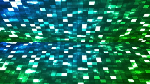 Broadcast Firey Light Hi-Tech Squares Stage, Blue Green, Abstract, Loopable, HD Stock Footage 57092926