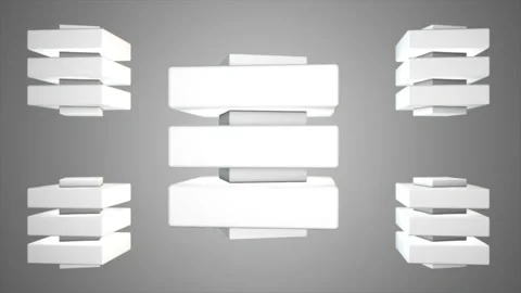 Broadcast Floating Spinning Hi-Tech Illuminated Compressed Cubes,Grayscale,3D,4K Stock Footage 212468105