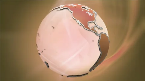 Broadcast Globe 4K UHD Video Background for Global News and Television Media Stock Footage 344263368