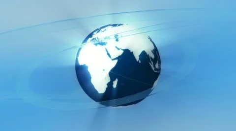 Broadcast globe animation E Stock Footage 20449940