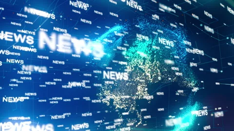 Broadcast Globe News Background Stock Footage 131008630