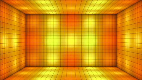Broadcast Hi-Tech Alternate Blinking Illuminated Cubes Room Stage,Multi Color,4K Stock Footage 311931615