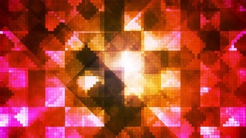 Broadcast Hi-Tech Diamond Shifting Patterns, Multi Color, Abstract, Loopable, 4K Stock Footage
