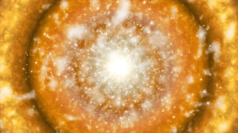 Broadcast Hi-Tech Firey Celestial Body, Orange Golden, Space, Loopable, 4K Stock Footage 68939074