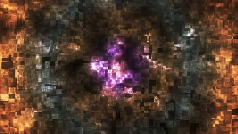 Broadcast Hi-Tech Squared Shifting Patterns, Multi Color, Abstract, Loopable, 4K Stock Footage 75352409