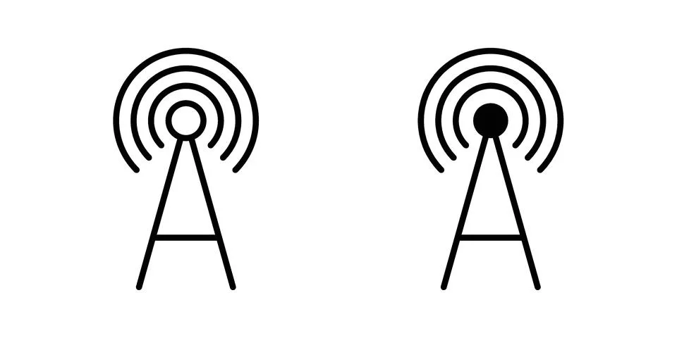 Broadcast icon concept. best for web design Stock Illustration