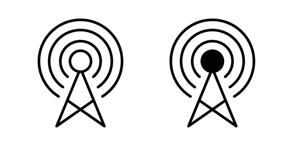 Broadcast icon graphic element. web icon set Illustrazione stock