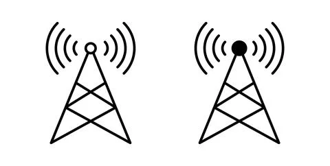 Broadcast icon symbol. Flat Vector illustration Illustrazione stock