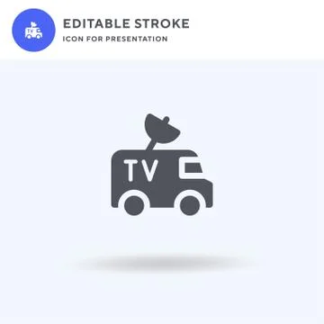 Broadcast icon vector, filled flat sign, solid pictogram isolated on white, logo 스톡 일러스트