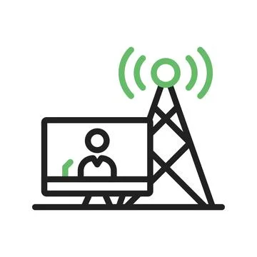 Broadcast icon vector image. Stock Illustration