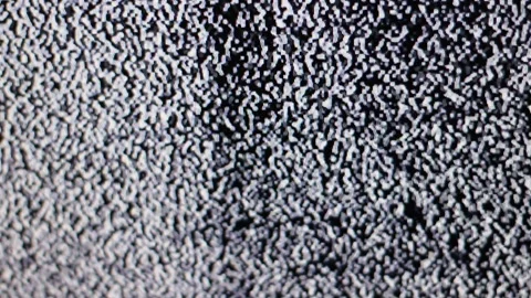 Broadcast interference. The noise on the TV. Stock Footage 116883464