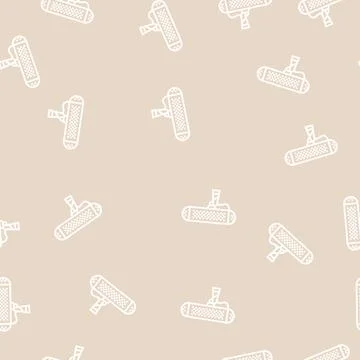 Broadcast mic microphone line seamless pattern Illustrazione stock