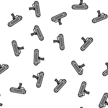 Broadcast mic microphone vector seamless pattern Stock Illustration