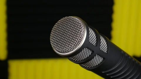 Broadcast Microphone Still Shot in Studio Video stock 96821585