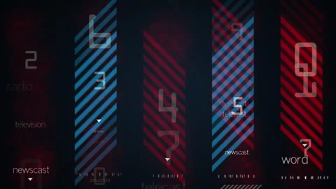 Broadcast News Color Bars Pattern in Dark Studio Graphic Stock Footage 321015437