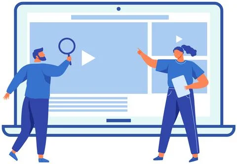 Broadcast program for electronic devices. Application for watching and recording Ilustración de archivo