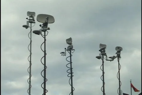 Broadcast Satellite Uplinks 1 Stock Footage 296890
