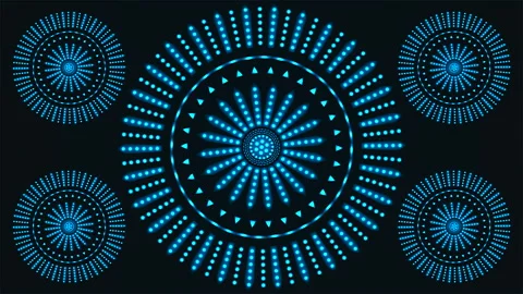 Broadcast Spinning Hi-Tech Blinking Illu... | Stock Video | Pond5