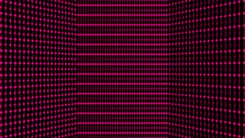 Broadcast Spinning Hi-Tech Glittering Illuminated Patterns Walls, Pink,Events,4K Stock Footage 341907247