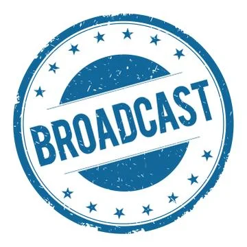 BROADCAST stamp sign Stock Illustration