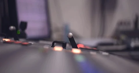 Broadcast studio video and audio switcher mixer Stock Footage 125523063