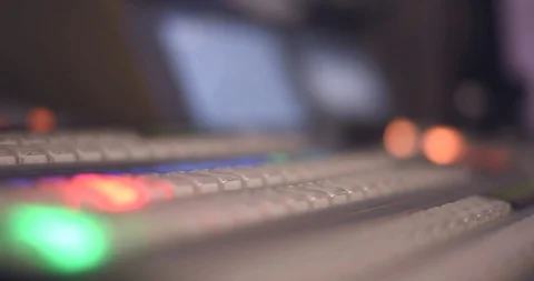 Broadcast studio video and audio switcher mixer Stock Footage 125523279