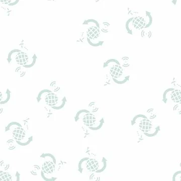 Broadcast technology glyph seamless pattern Stock Illustration