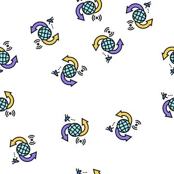 Broadcast technology vector seamless pattern Stock Illustration