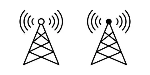 Broadcast tower icon Illustration designs pack for Web Stock Illustration