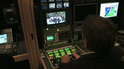 Broadcast truck Stock Footage 532248