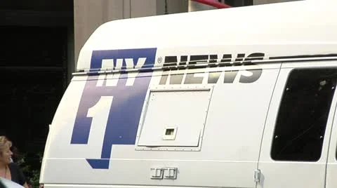 Broadcast Truck Stock Footage 22158903