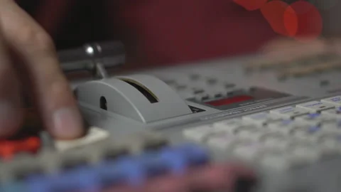 Broadcast Tv Studio Production - Vision Switcher Studio Director broadcast video Stock Footage 115585617