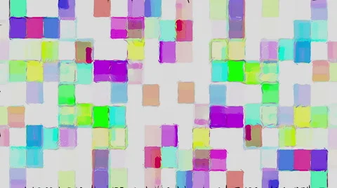 Broadcast Twinkling Hi-Tech Blocks Mosaic Colored Background Stock Footage 62303967