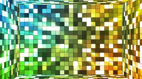 Broadcast Twinkling Hi-Tech Squares Room, Multi Color, Abstract, Loopable, HD Stock Footage 49246286