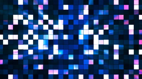 Broadcast Twinkling Hi-Tech Squares, Blue Magenta, Abstract, Loopable, 4K Stock Footage 64151787