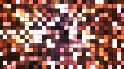 Broadcast Twinkling Hi-Tech Squares, Golden Brown, Abstract, Loopable, 4K Stock Footage 64152644