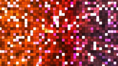 Broadcast Twinkling Hi-Tech Squares, Multi Color, Abstract, Loopable, 4K Stock Footage