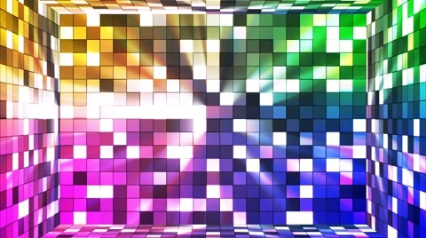 Broadcast Twinkling Hi-Tech Squares Room, Multi Color, Abstract, Loopable, 4K Stock Footage 67817650