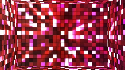 Broadcast Twinkling Hi-Tech Squares Room, Red, Abstract, Loopable, 4K Stock Footage 67818763