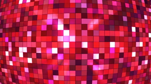 Broadcast Twinkling Hi-Tech Squares Globe, Red Magenta, Abstract, Loopable, 4K Stock Footage 69061026