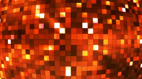 Broadcast Twinkling Hi-Tech Squares Globe, Red Orange, Abstract, Loopable, 4K Stock Footage 69064637
