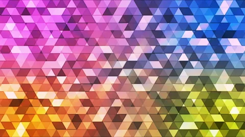 Broadcast Twinkling Polygon Hi-Tech Triangles, Multi Color, Abstract, Loop, HD Stock Footage 49353252
