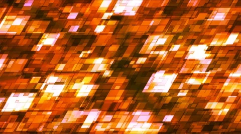 Broadcast Twinkling Slant Hi-Tech Squares, Orange, Abstract, Loopable, 4K Stock Footage