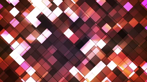 Broadcast Twinkling Squared Diamonds, Multi Color, Abstract, Loopable, HD Stock Footage 49089948