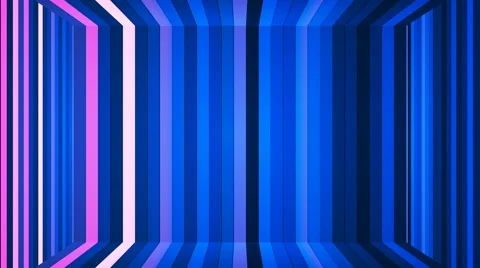 Broadcast Twinkling Vertical Hi-Tech Bars Room, Blue, Abstract, Loopable, 4K Stock Footage