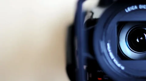Broadcast Video Camera Lens Stock Footage
