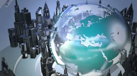 Broadcast world loop animation Video stock 40390548